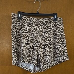 Leopard Print Shorts And Purple Polka Dot Shorts